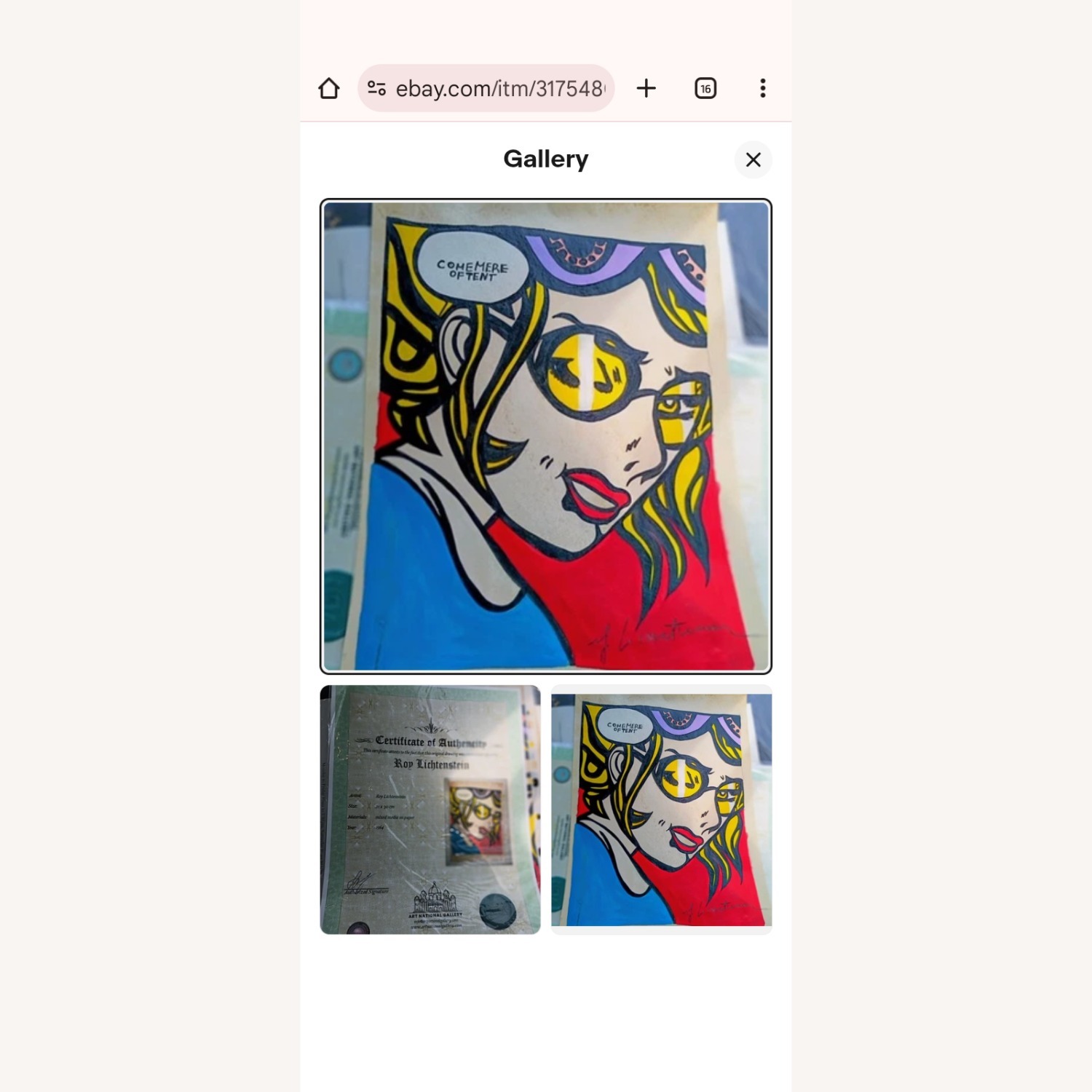 Roy Lichtenstein  Painting wit Papers  - image-2
