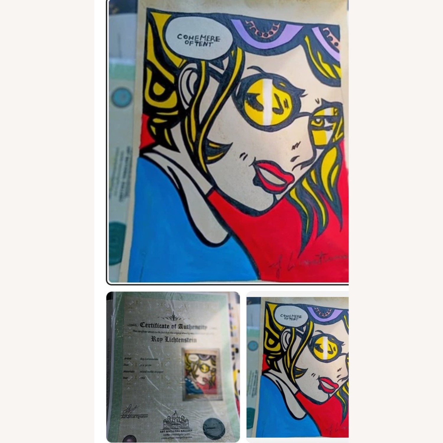 Roy Lichtenstein  Painting wit Papers  - image-4