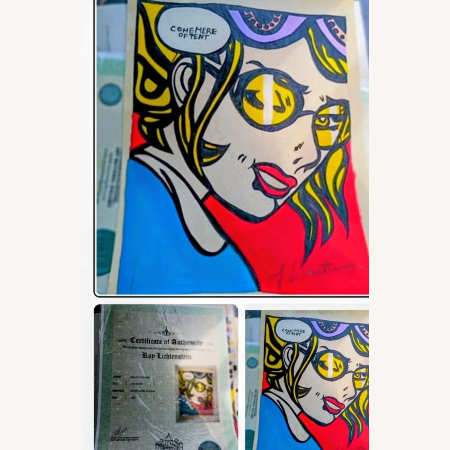 Roy Lichtenstein  Painting wit Papers  - image-3