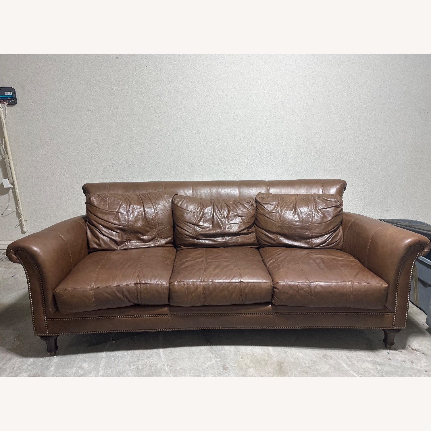Vintage/Antique Light Brown 3+ Seater Sofa - image-2