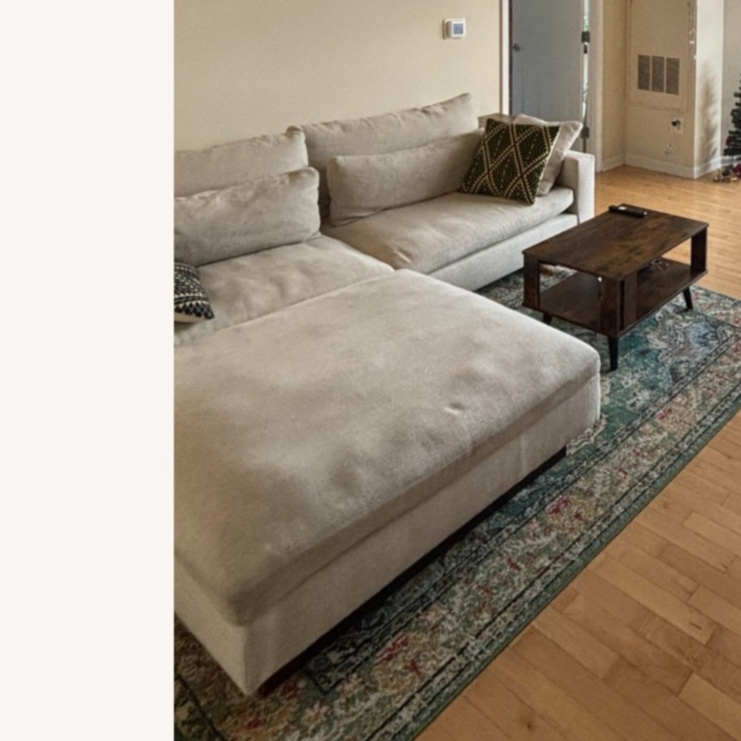 West Elm Harmony Natural Fabric 2 Seater Sofa - image-3