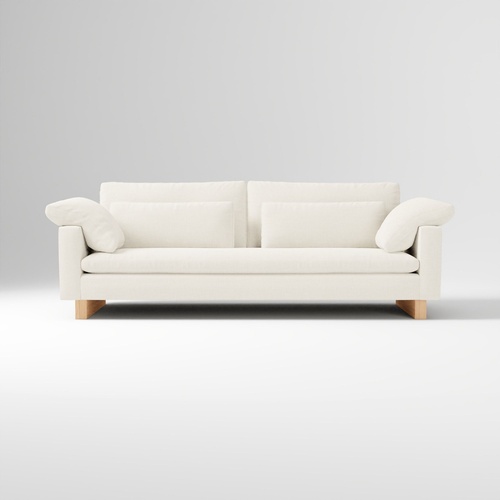 Used West Elm Harmony Natural Fabric 2 Seater Sofa for sale on AptDeco