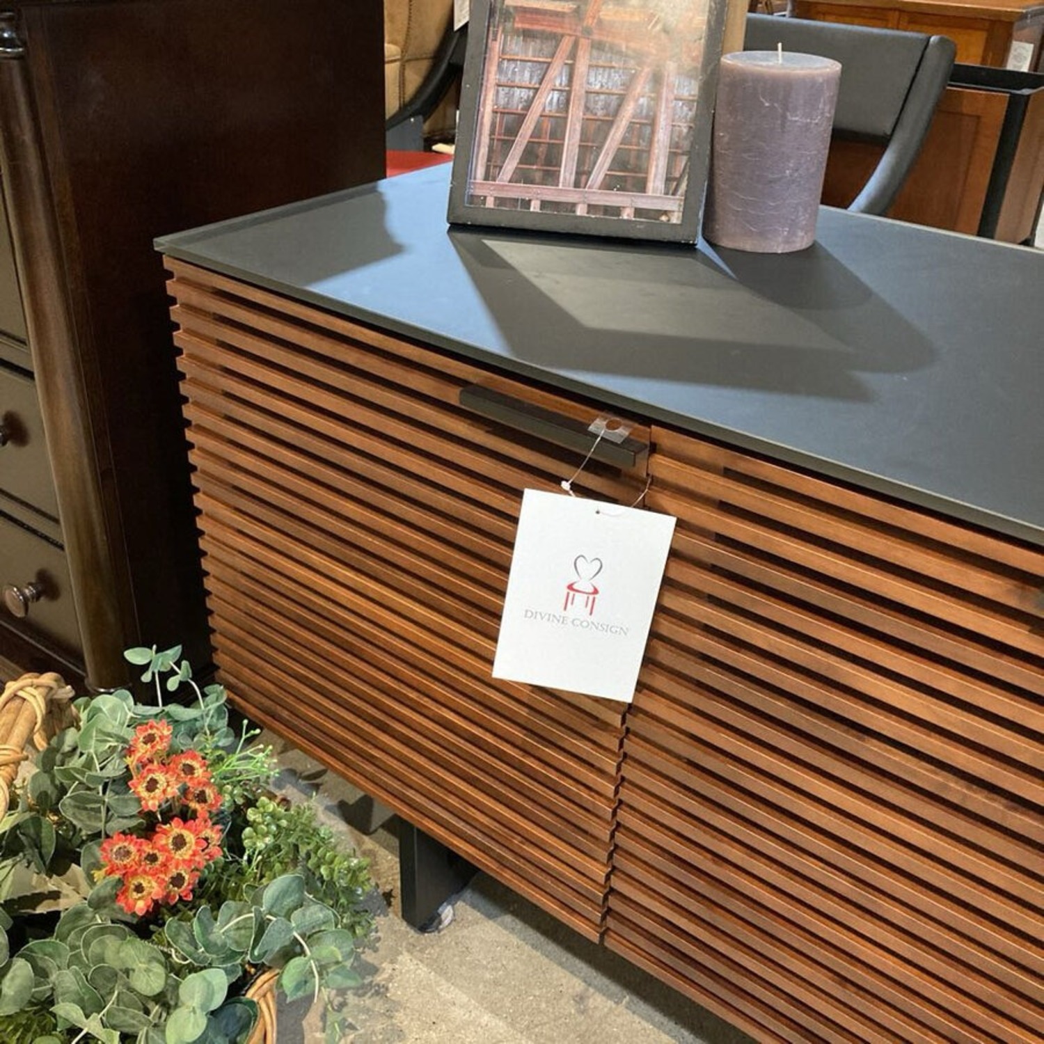 BDI Corridor Walnut Tv Stand Media Storage - image-3