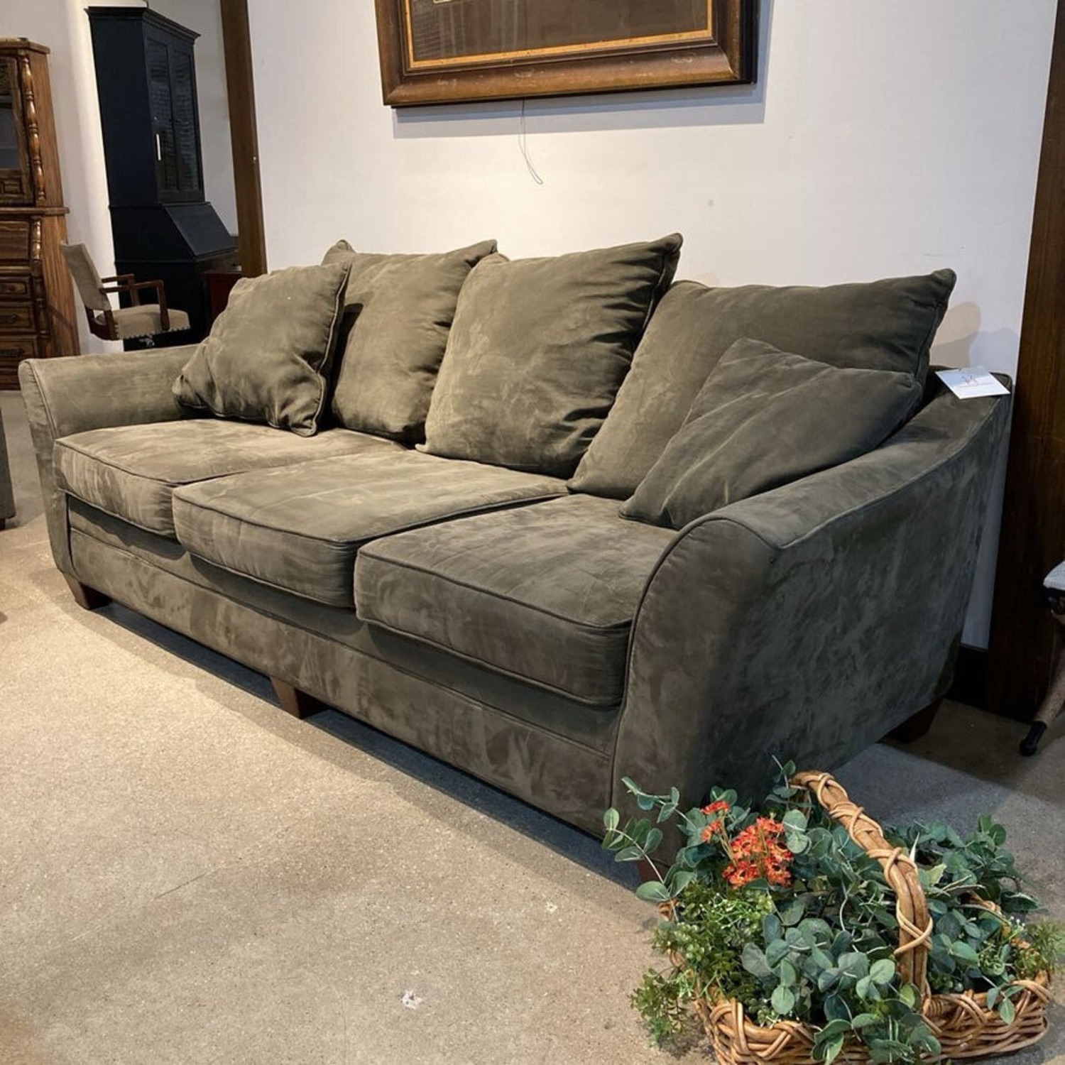  Three-Seat Sofa Forest Green - image-1