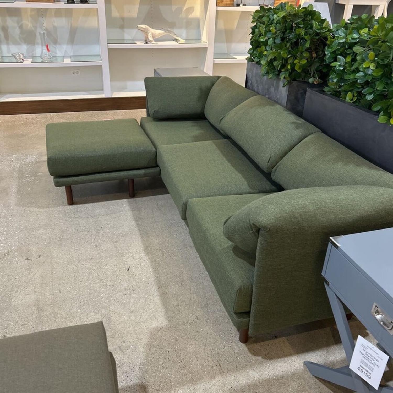 Burrow Range 4-Piece Lounger Sectional Moss Green - image-2