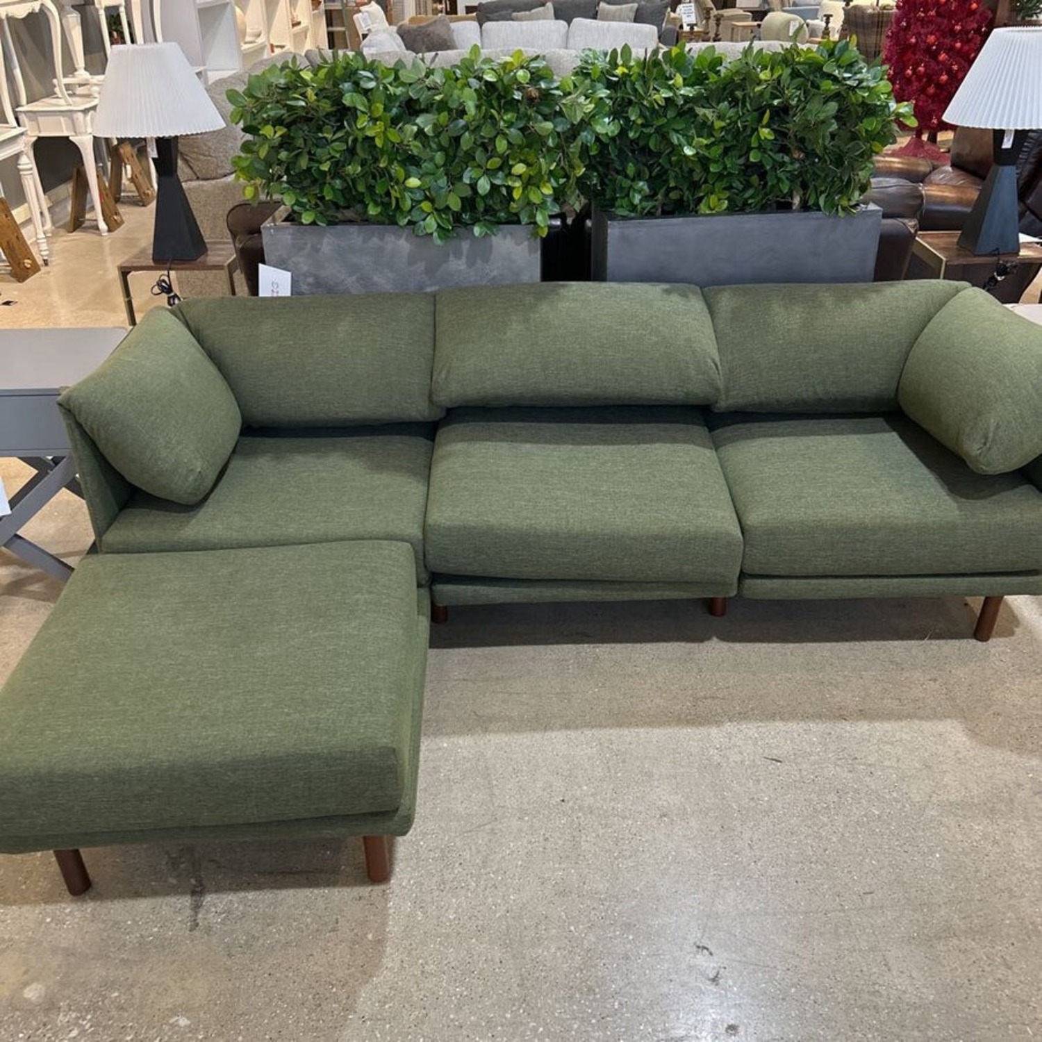 Burrow Range 4-Piece Lounger Sectional Moss Green - image-4