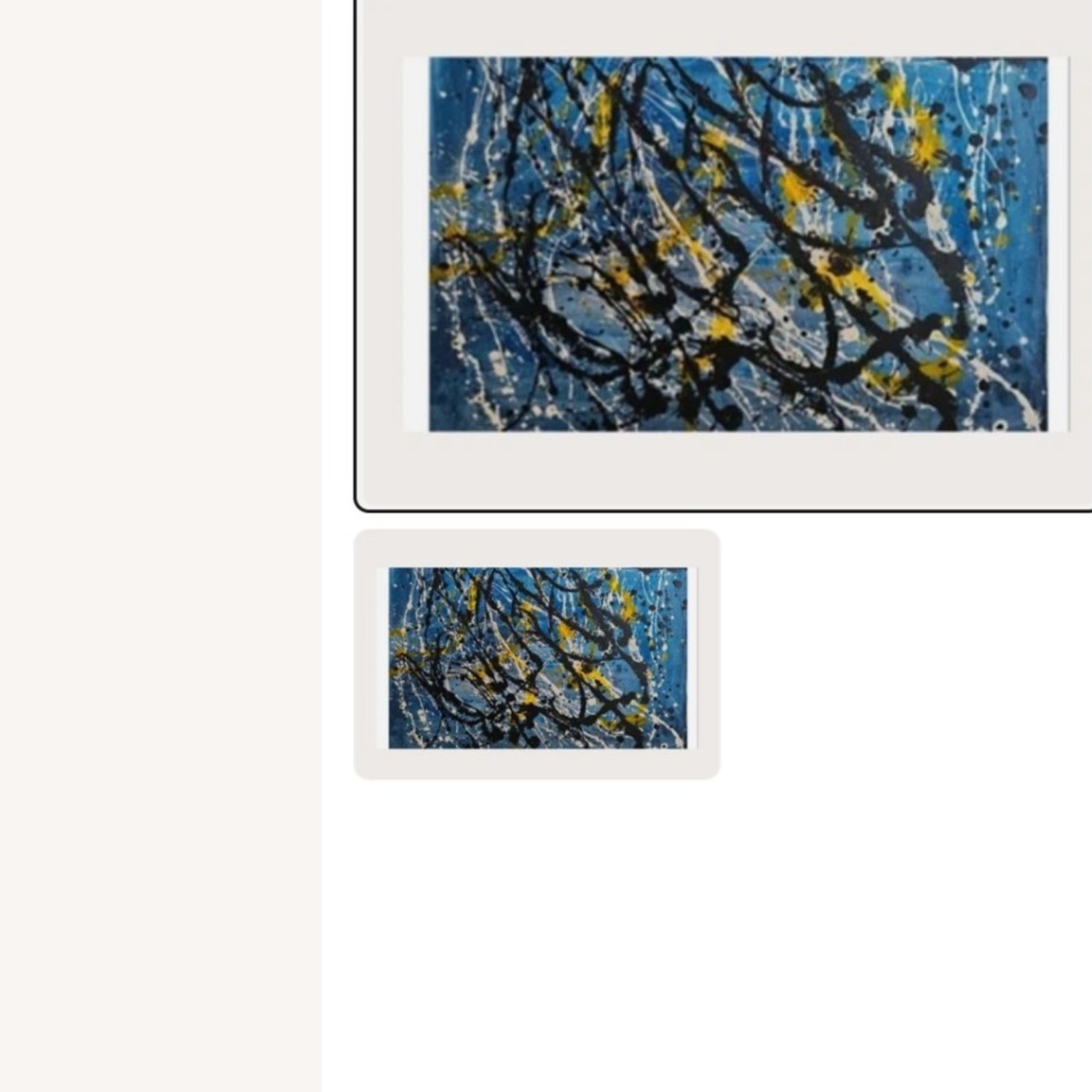 Jackson Pollack Blue Drip Painting Fireworks - image-3