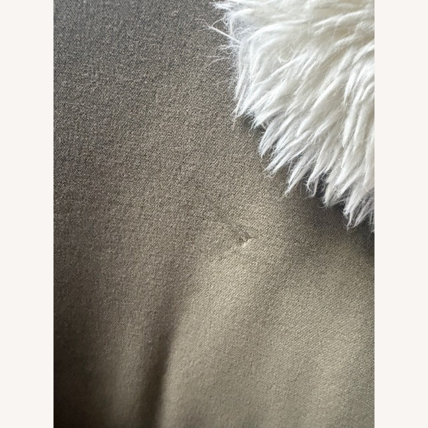 Ethan Allen Green Velvet Armchair and Footstool - image-3