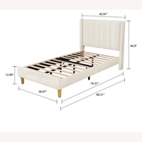 Wayfair Natural Microsuede Twin Bed