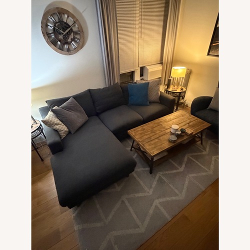 Used Interior Define Sloan Dark Gray Sofa W Chaise for sale on AptDeco