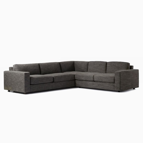 Used West Elm Urban Dark Gray Fabric 3+ Piece Sectional for sale on AptDeco