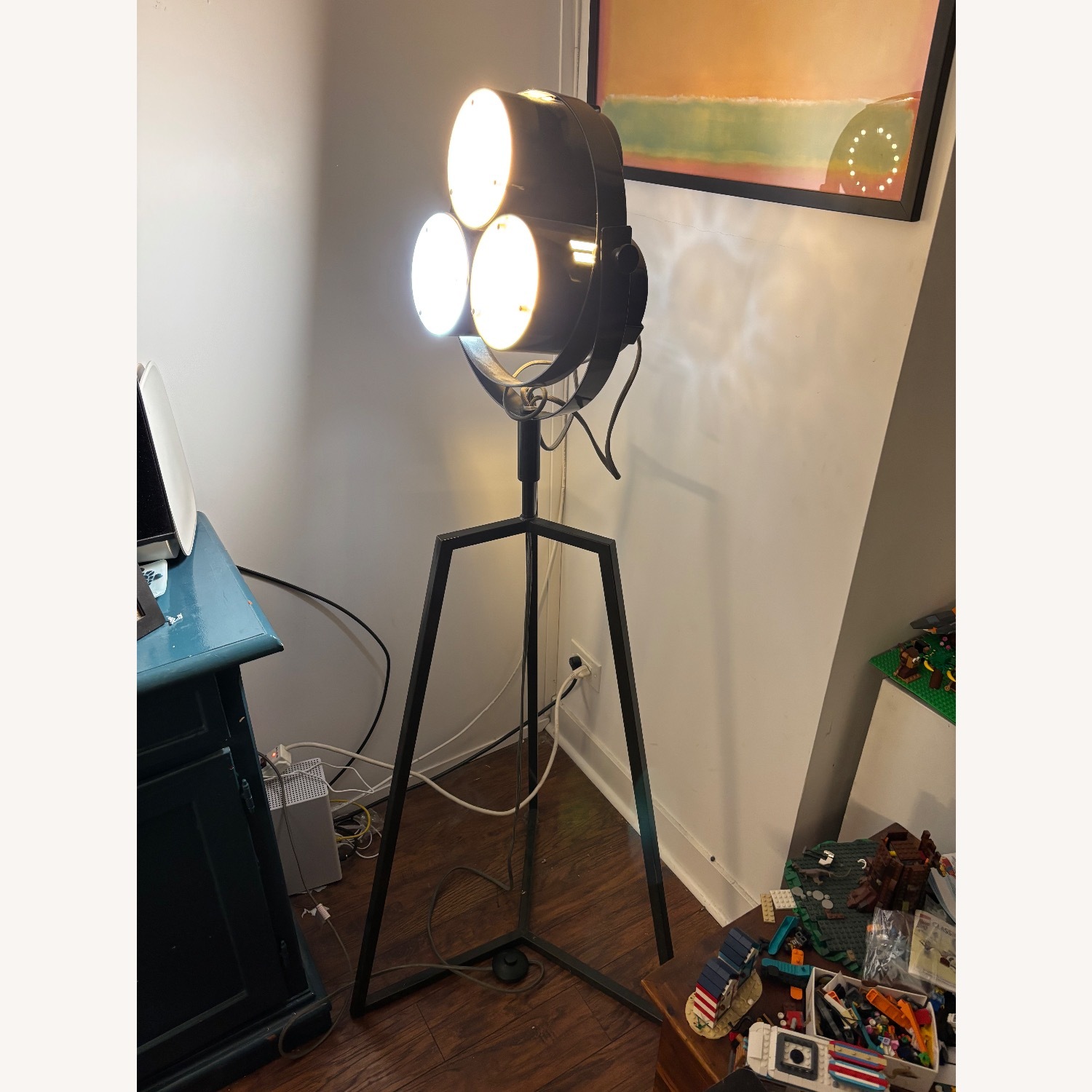 CB2 Signal Lamp Dark Brown Metal Floor Lamp - image-1