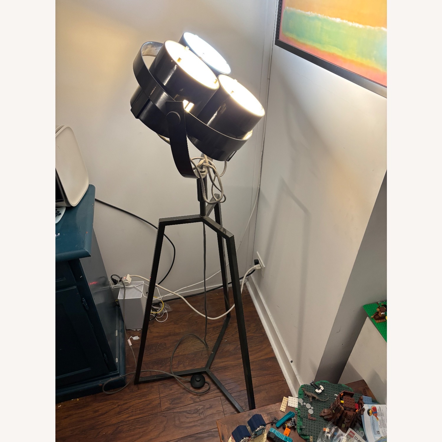 CB2 Signal Lamp Dark Brown Metal Floor Lamp - image-3