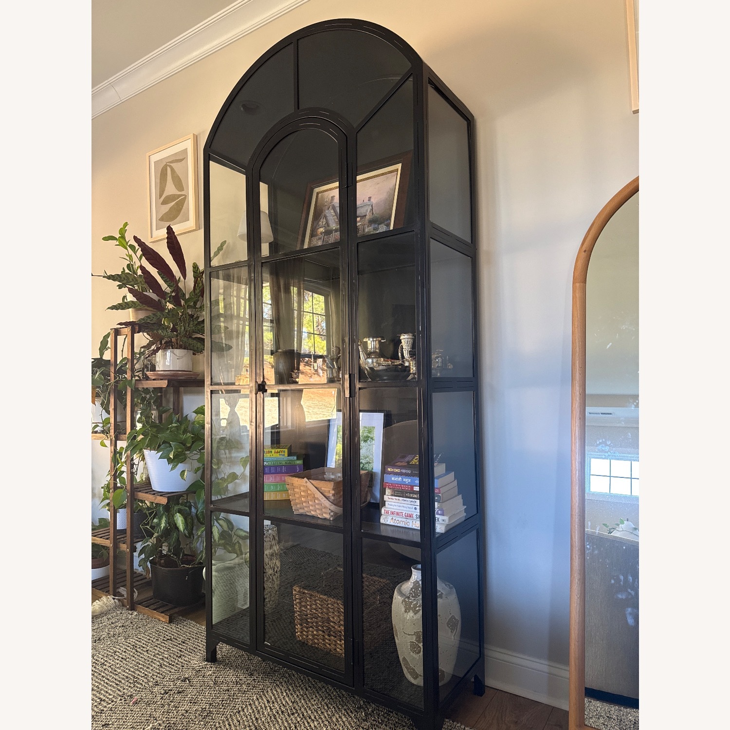 Crate & Barrel Ventana Black Metal Wall Shelf - image-1