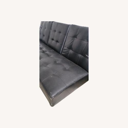 Used Vintage/Antique Finds Black Leather Sleeper Sofa for sale on AptDeco
