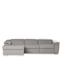 Light Gray Leather 3+ Piece Sectional