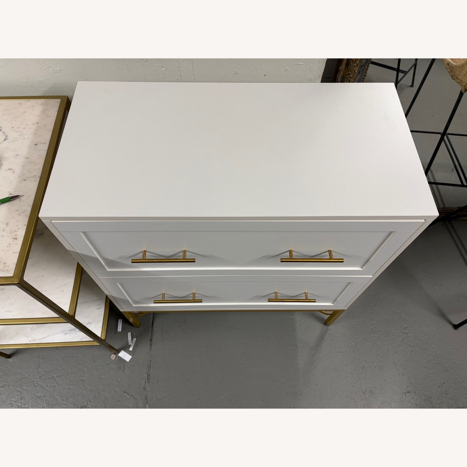 Atencio 2-Drawer White Wood Filing Cabinet - image-2