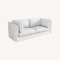 Dwell Studio White Fabric Loveseat