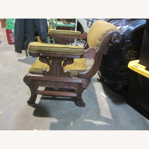 Used Vintage/Antique Finds Dark Brown Accent Chair for sale on AptDeco