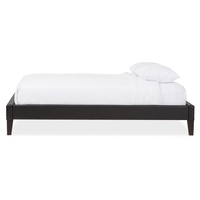 Baxton Studio Black Faux Leather Full Bed