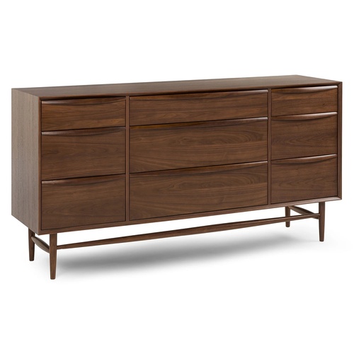 Used Article Lenia 9-Drawer Triple Dresser - Walnut for sale on AptDeco