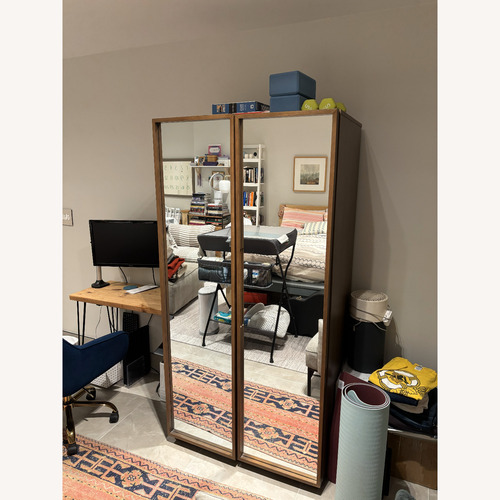 Used CB2 Reflection Acacia Wardrobe - Dark Brown for sale on AptDeco