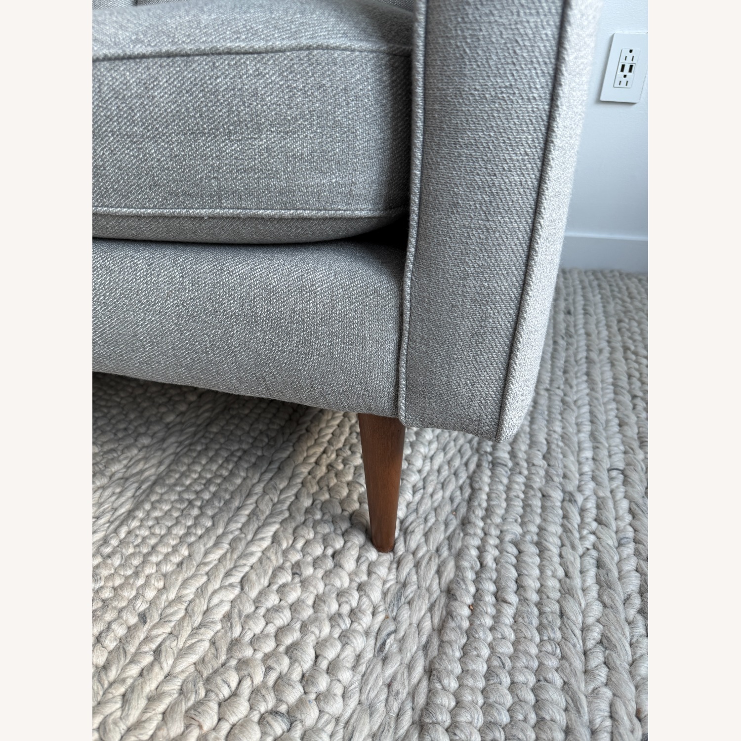 West Elm Drake Frost Gray Drake Sofa Reversible chaise - image-7