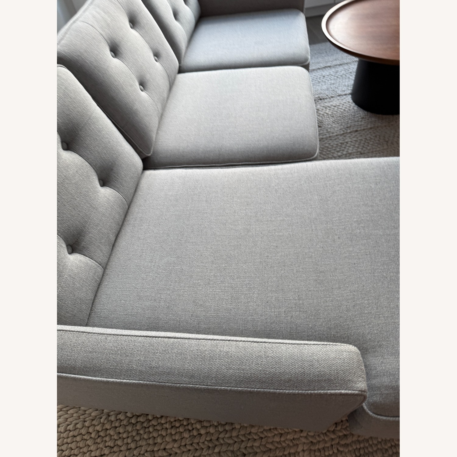 West Elm Drake Frost Gray Drake Sofa Reversible chaise - image-5