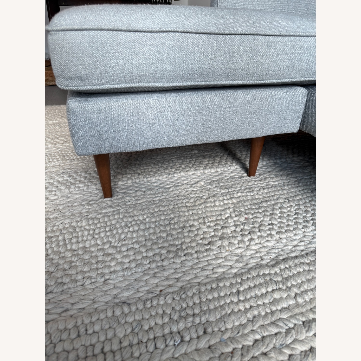 West Elm Drake Frost Gray Drake Sofa Reversible chaise - image-8