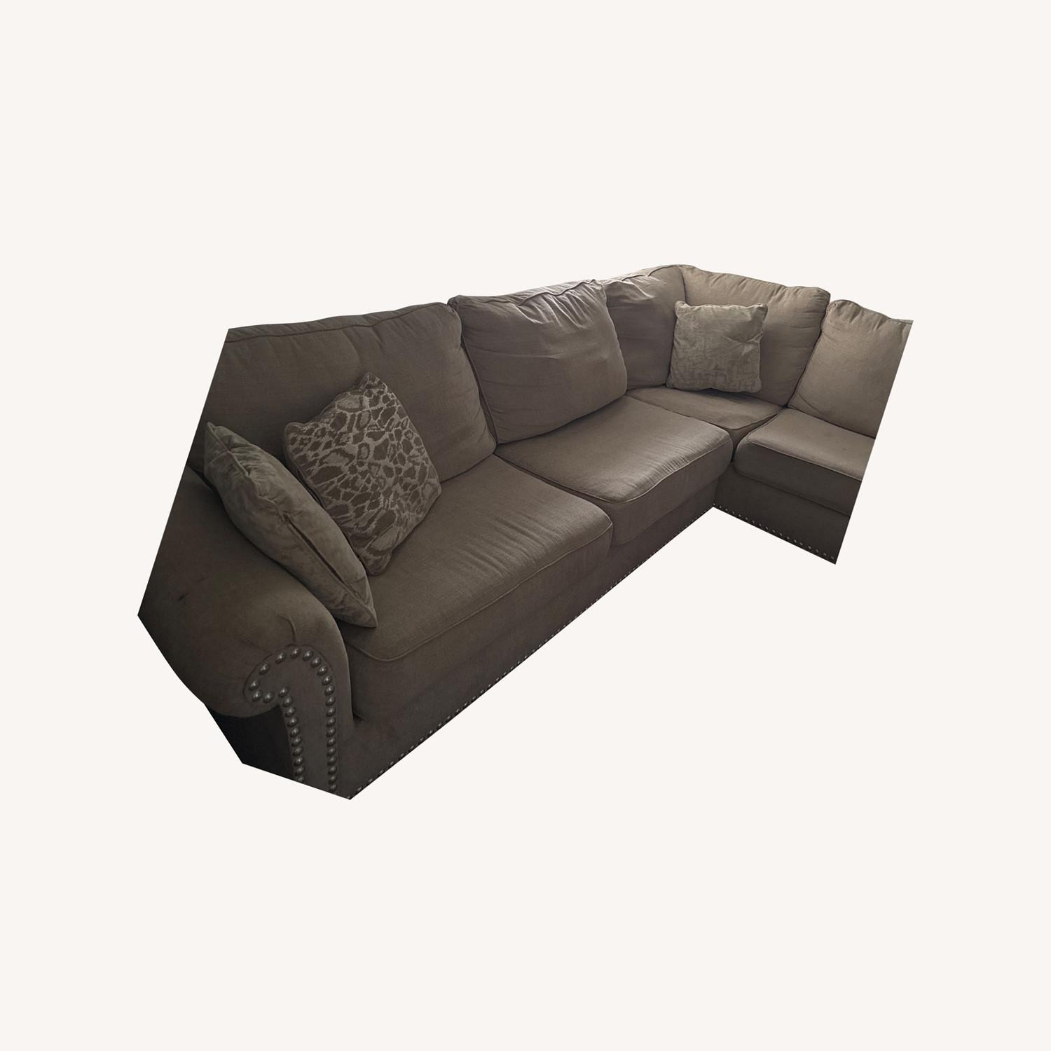 Natural Fabric 3+ Piece Sectional - image-0