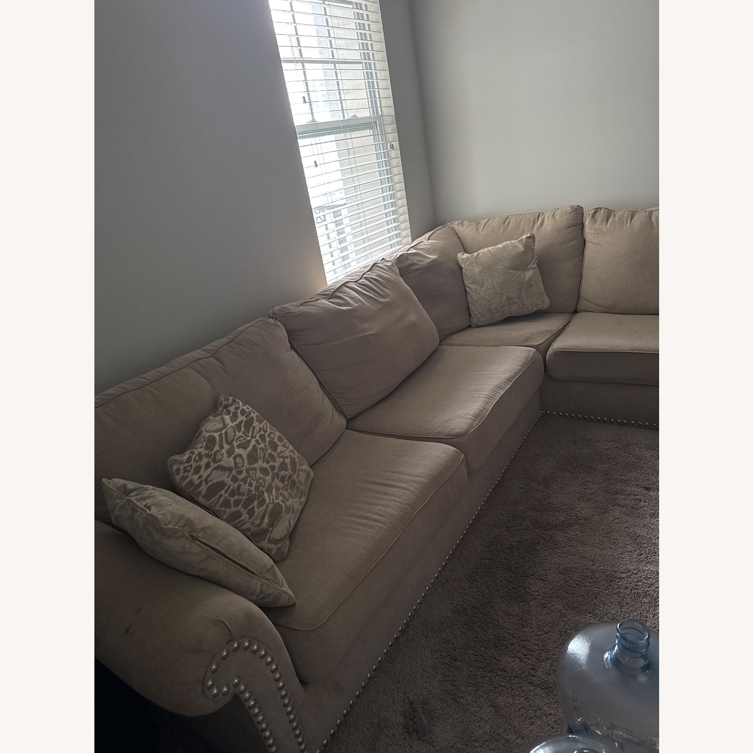 Natural Fabric 3+ Piece Sectional - image-1