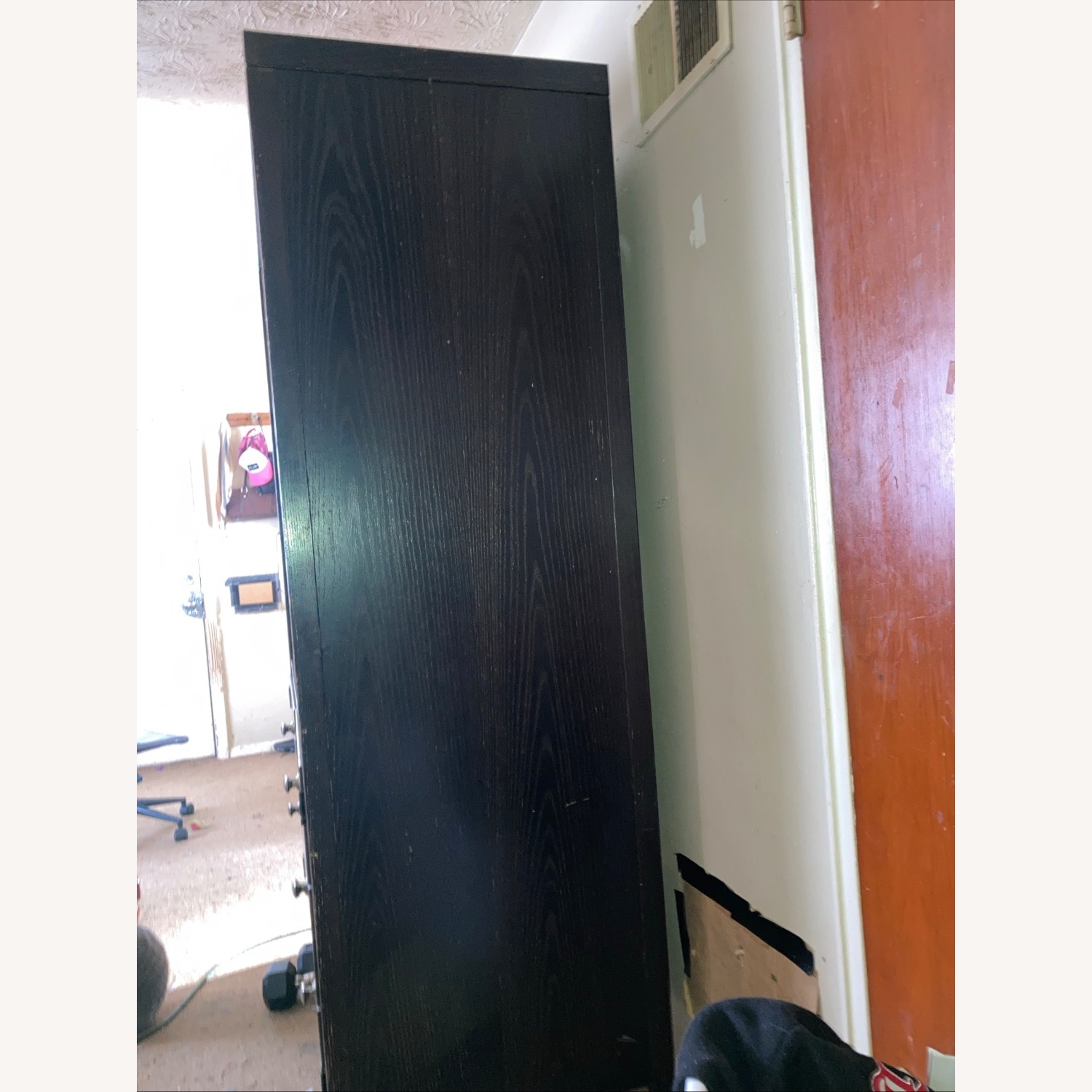 Dark Brown Wood Armoire - image-4
