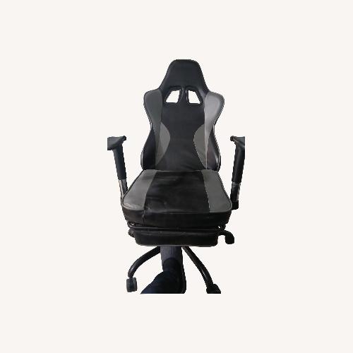 Used Light Gray Leather Office Chair for sale on AptDeco