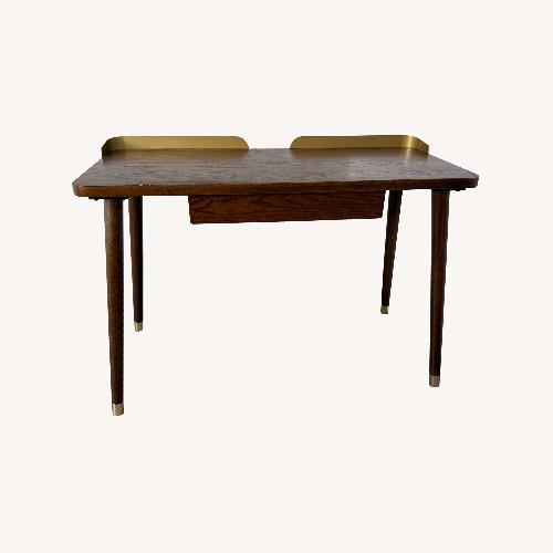 Used Houzz Dark Brown Wood Desk for sale on AptDeco