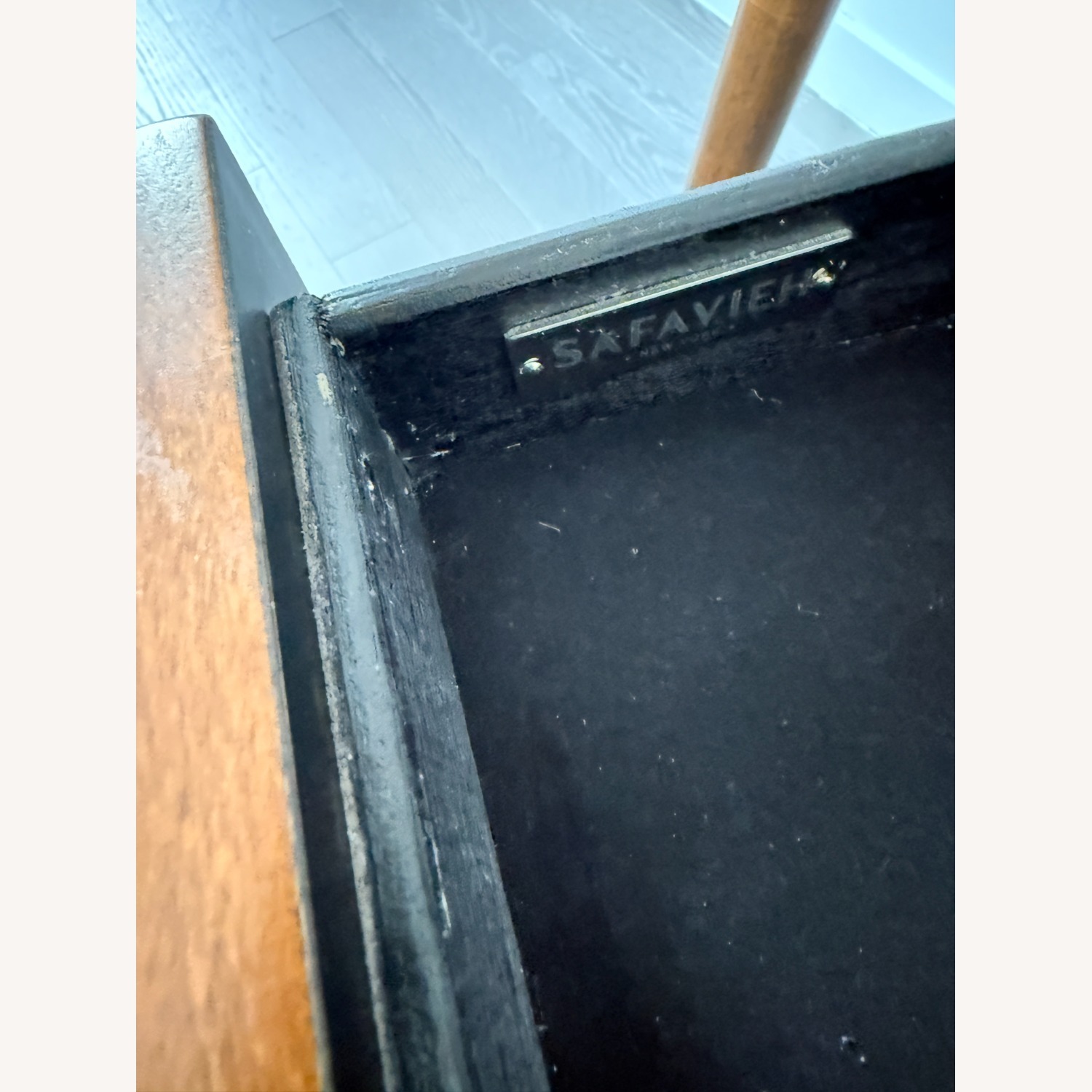 Houzz Dark Brown Wood Desk - image-5