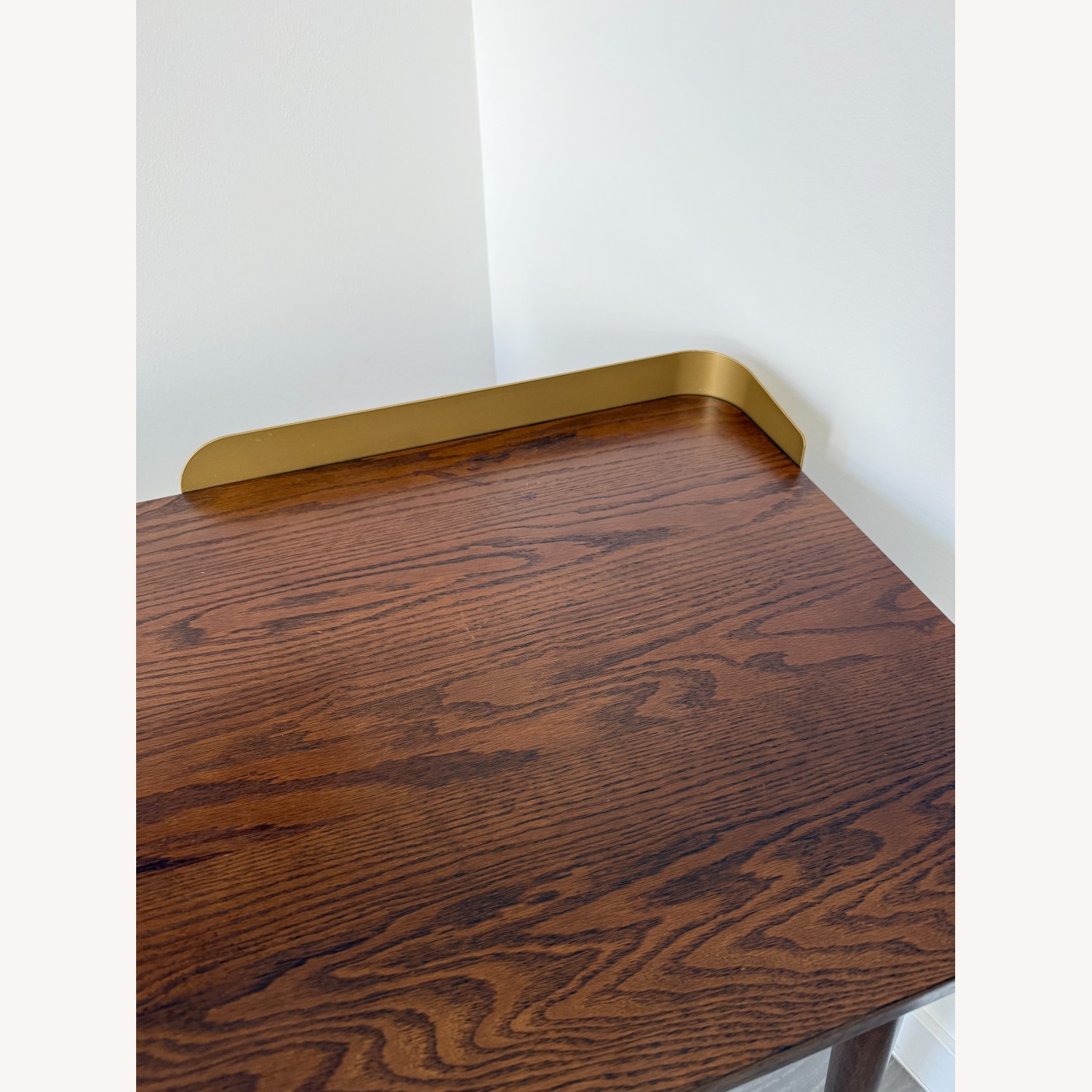 Houzz Dark Brown Wood Desk - image-4