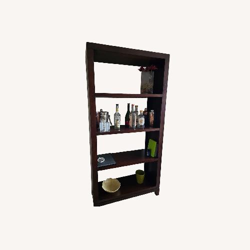 Used Ethan Allen Dark Brown Wood Bookcase for sale on AptDeco