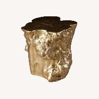 Gold Log Side Table