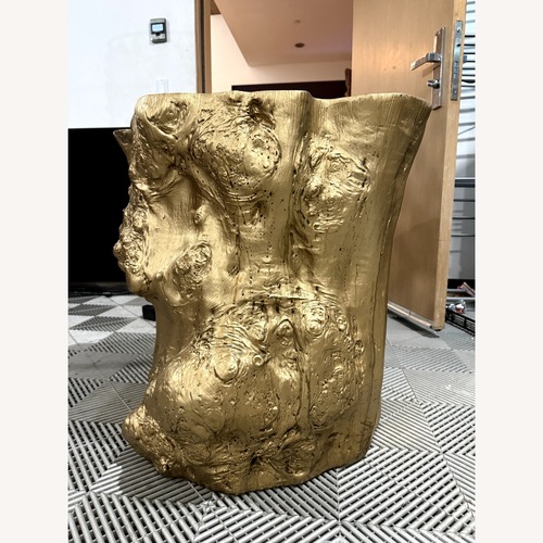Used Gold Log Side Table for sale on AptDeco