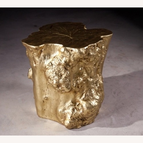 Used Gold Log Side Table for sale on AptDeco