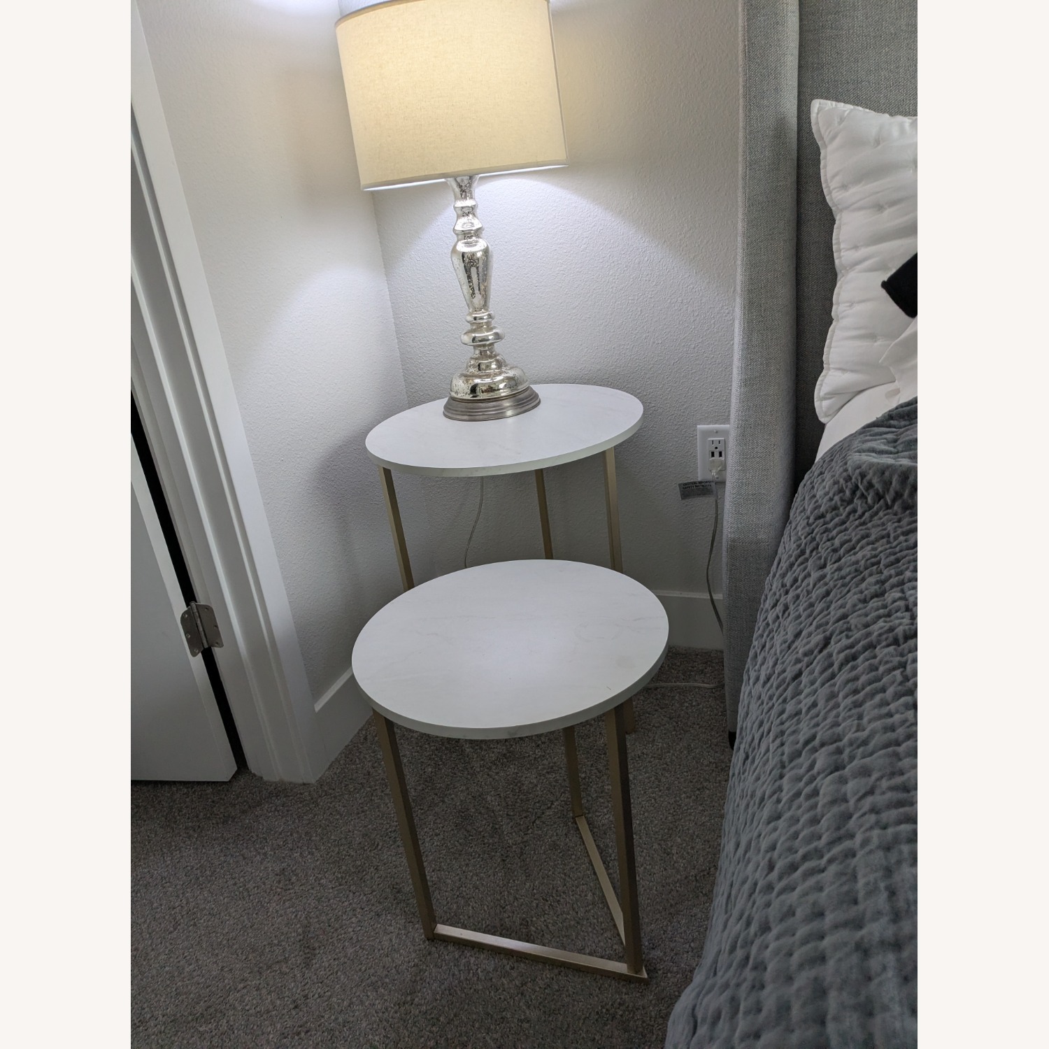 Wayfair White Metal Side Tables - image-1