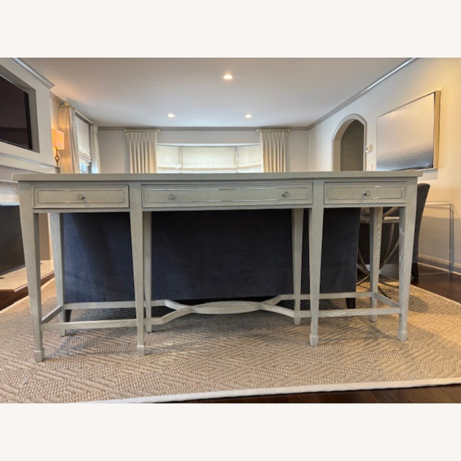 Bernhardt Furniture Light Gray Wood Side Table - image-1