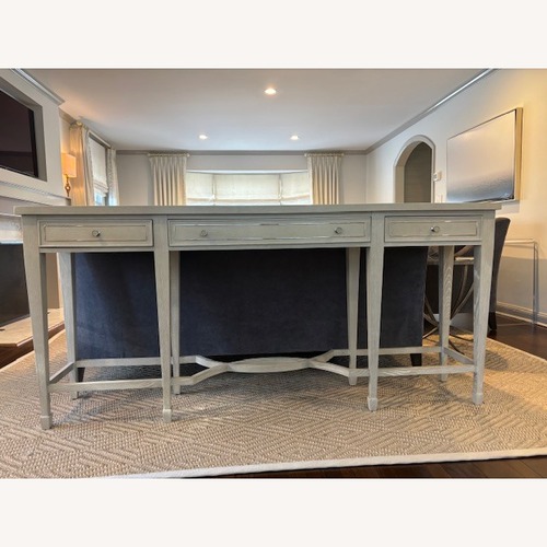 Used Bernhardt Furniture Light Gray Wood Side Table for sale on AptDeco