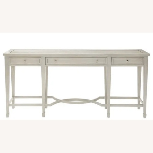 Used Bernhardt Furniture Light Gray Wood Side Table for sale on AptDeco