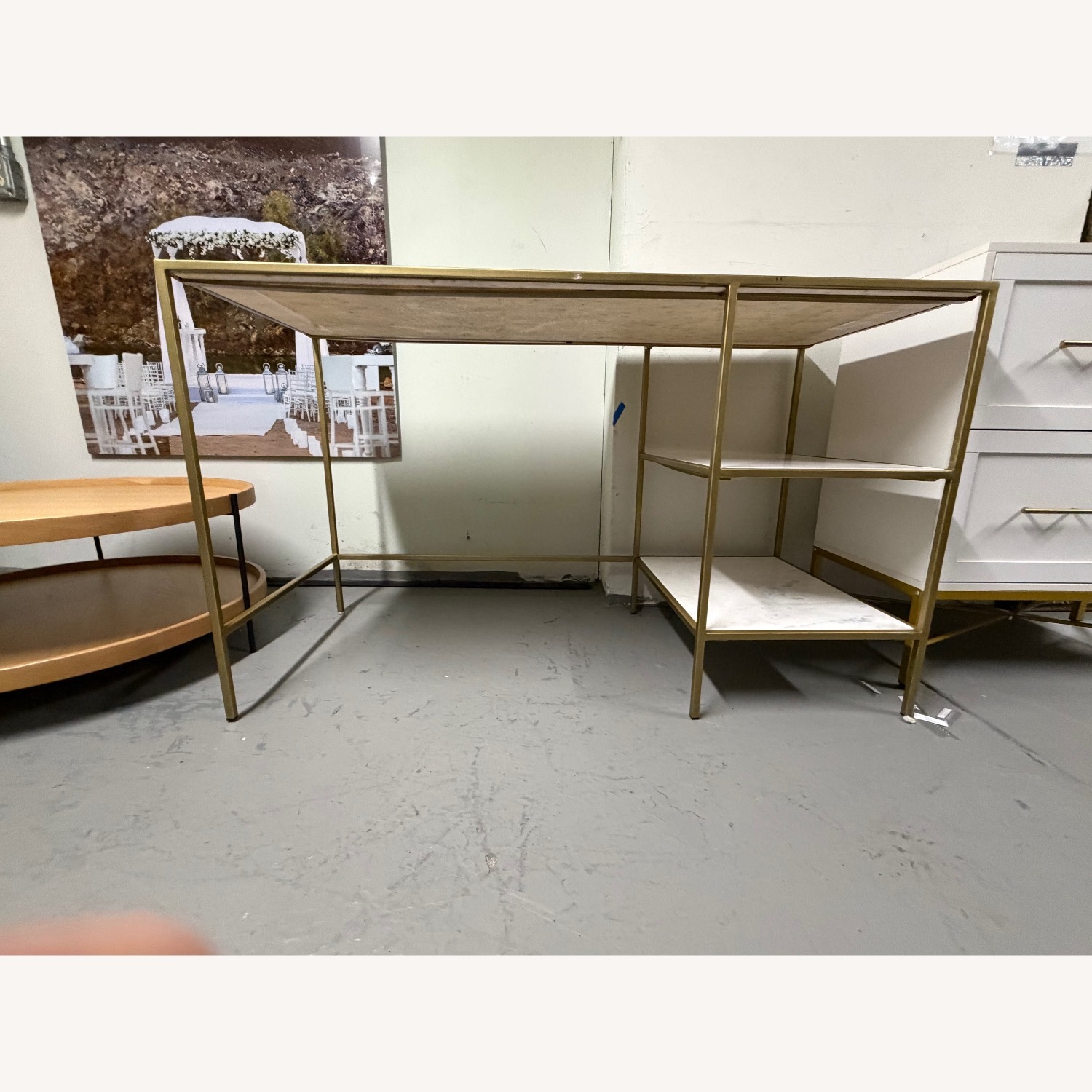 Thrive Furniture Tropius Desk White Marble Desk - image-2