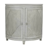 Light Gray Wood Demilune Cabinet