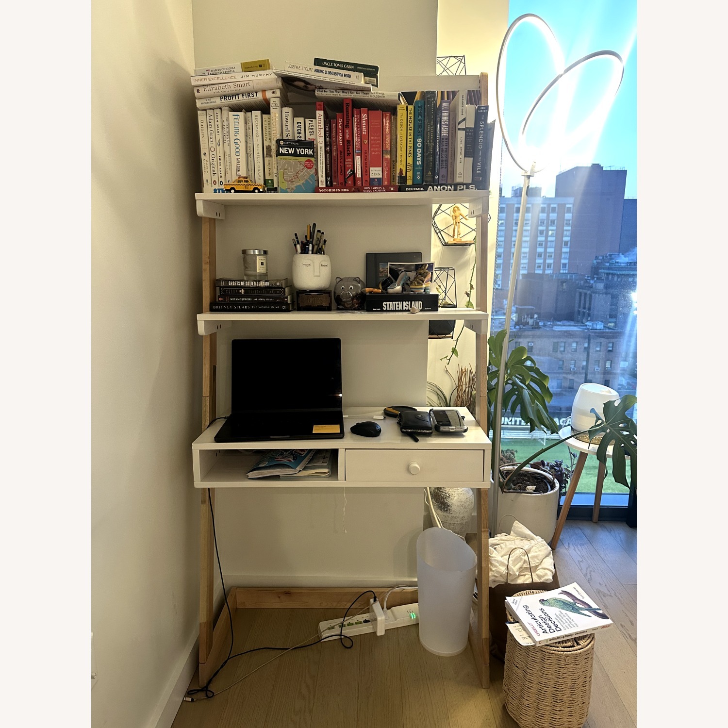 White Wood Desk - image-4