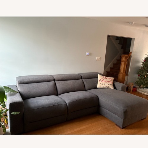 Used Fabric Sectional with Recliner for sale on AptDeco