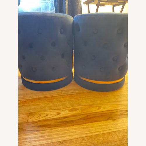 Used Vintage/Antique Black Velvet Ottoman for sale on AptDeco