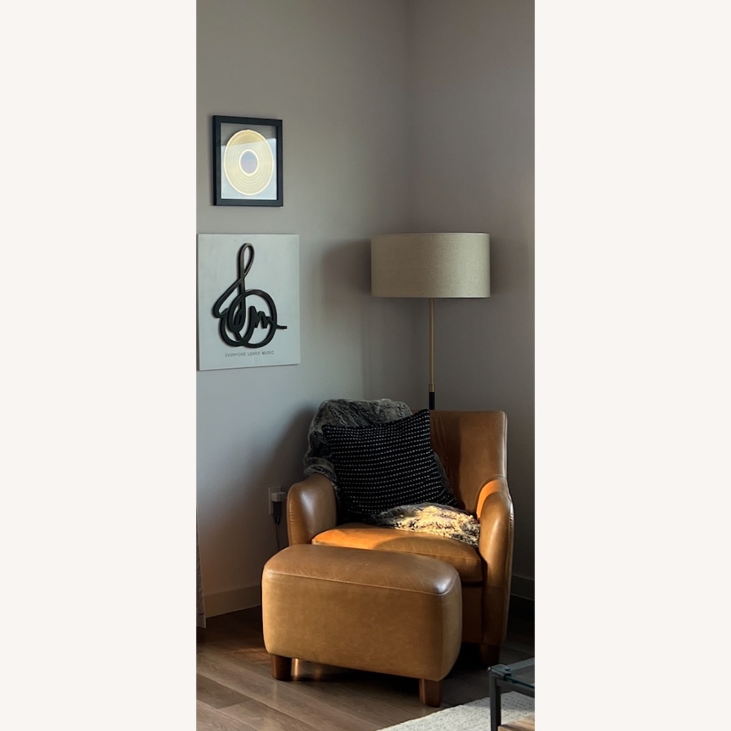 West Elm Teddy Light Brown Leather Armchair - image-6